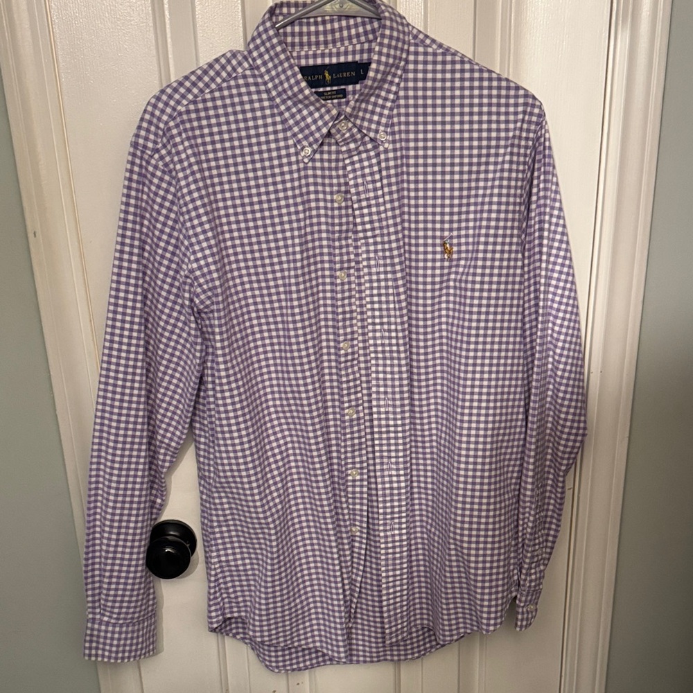 Ralph Lauren stretch oxford slim dress shirt.